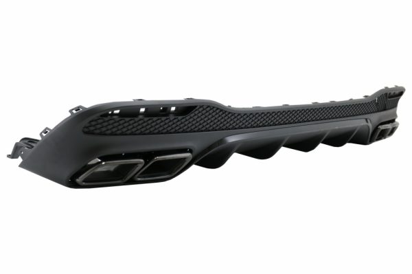 Πίσω Diffuser με Exhaust Muffler Tips για Mercedes GLE W166 SUV Sport Line (2015-2018) Night Package
