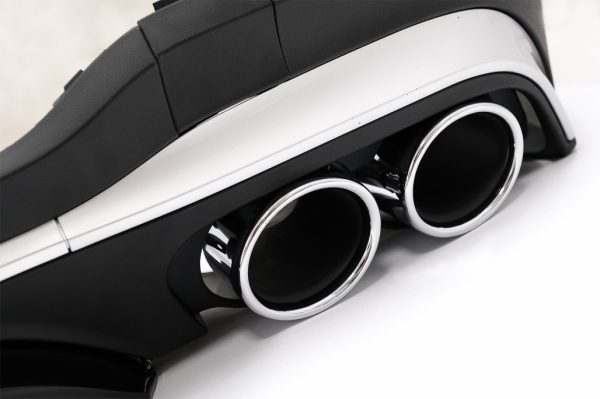 Πίσω Diffuser με Silver Exhaust Muffler Tips για Mercedes GLC SUV X253 Facelift (2020-) GLC43 Design - Image 3