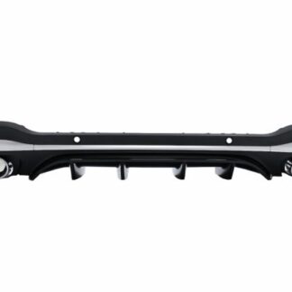 Πίσω Diffuser με Silver Exhaust Muffler Tips για Mercedes GLC SUV X253 Facelift (2020-) GLC43 Design