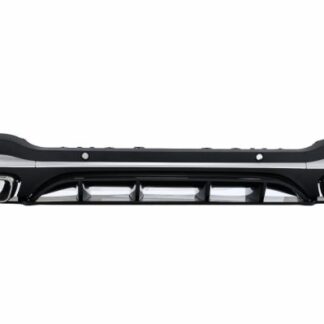 Πίσω Diffuser με Silver Exhaust Muffler Tips για Mercedes GLC SUV X253 Facelift (2020-up) GLC63 Design