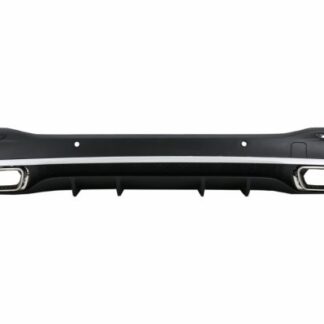 Πίσω Diffuser με Silver Exhaust Muffler Tips για Mercedes GLE W167 SUV V167 Sport Line (2019-Up) GLE 63 Design