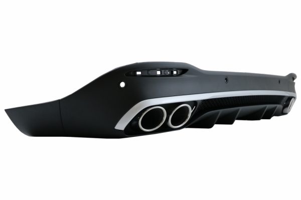 Πίσω Diffuser με Silver Exhaust Muffler Tips για Mercedes GLE W167 SUV V167 Sport Line (2019-Up) GLE53 Design - Image 2