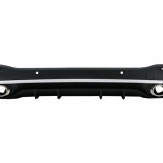 Πίσω Diffuser με Silver Exhaust Muffler Tips για Mercedes GLE W167 SUV V167 Sport Line (2019-Up) GLE53 Design