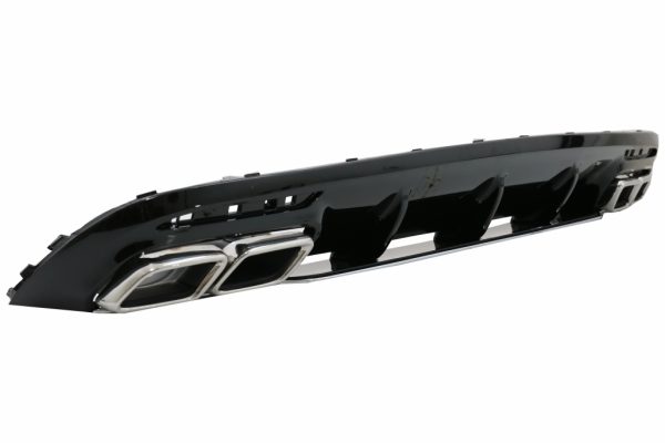 Πίσω Προφυλακτήρας Air Diffuser με Chrome Muffler Tips για Mercedes S-Class C217 Coupe (2014-2020) S63 Facelift Design - Image 3