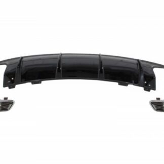 Πίσω Προφυλακτήρας Air Diffuser με Ehaust Muffler Tips για MERCEDES CLA W117 X117 Shooting Brake (2013-2018) Facelift CLA45 Look