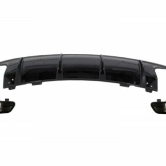 Πίσω Προφυλακτήρας Air Diffuser με Exhaust Muffler Tips για Mercedes CLA W117 X117 Shooting Brake (2013-2018) Facelift CLA45 Look Black