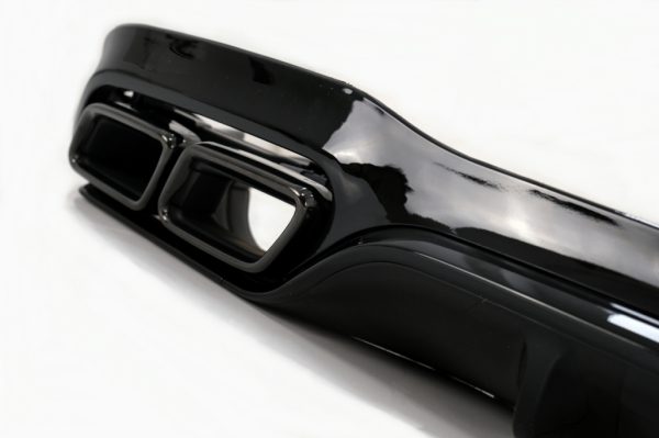 Πίσω Προφυλακτήρας Air Diffuser με Exhaust Muffler Tips για Mercedes E-Class W213 (2016-up) E63 Design All Black - Image 2
