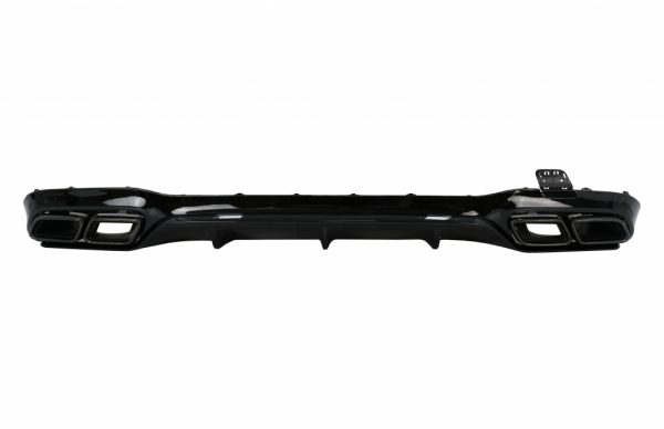 Πίσω Προφυλακτήρας Air Diffuser με Exhaust Muffler Tips για Mercedes E-Class W213 (2016-up) E63 Design All Black