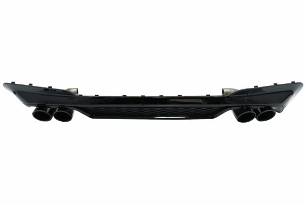 Πίσω Προφυλακτήρας Διαχύτης Diffuser Double Outlet με Exhaust Tips για BMW X3 G01 (2018-up) M Design Piano Black - Image 2