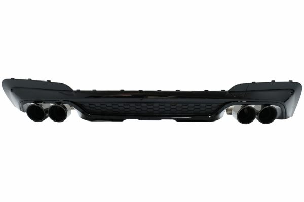 Πίσω Προφυλακτήρας Διαχύτης Diffuser Double Outlet με Exhaust Tips για BMW X3 G01 (2018-up) M Design Piano Black
