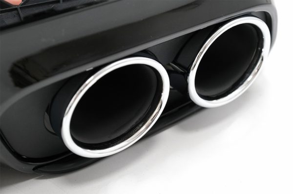 Πίσω Προφυλακτήρας Διαχύτης Diffuser Double Outlet με Exhaust Tips για Mercedes C-Class C205 A205 Coupe Cabriolet (2014-2019) C43 Design - Image 2