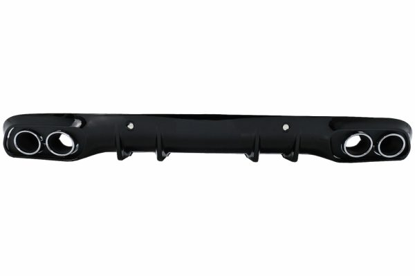 Πίσω Προφυλακτήρας Διαχύτης Diffuser Double Outlet με Exhaust Tips για Mercedes C-Class C205 A205 Coupe Cabriolet (2014-2019) C43 Design