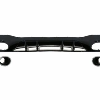 Πίσω Προφυλακτήρας Διαχύτης Diffuser για Mercedes A-Class W177 Hatchback (2018-Up) Chrome Exhaust Muffler Tips