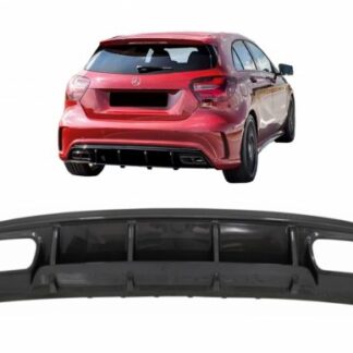 Πίσω Προφυλακτήρας Διαχύτης Diffuser για MERCEDES W176 A-Class (2013-2018) A45 Facelift Design Carbon Look