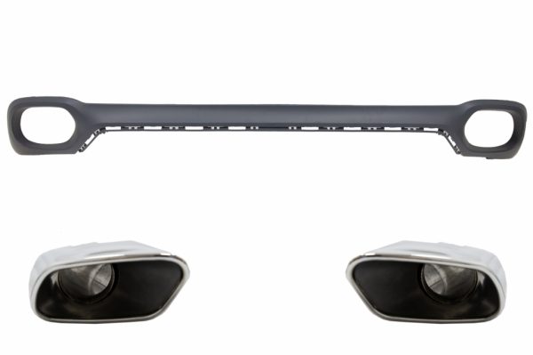 Πίσω Προφυλακτήρας Διαχύτης Diffuser και Square Exhaust Tips για BMW X6 F16 V8 Design M-Tech Style