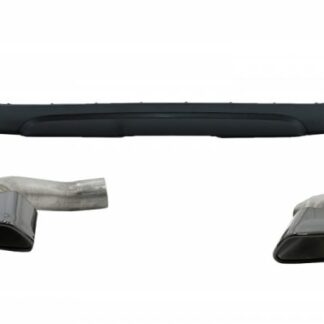 Πίσω Προφυλακτήρας Διαχύτης Diffuser & Square Exhaust Tips για BMW X5 F15 (2013-2018) M-Tech V8 Design για Standard Πίσω Προφυλακτήρας Dark Grey Edition