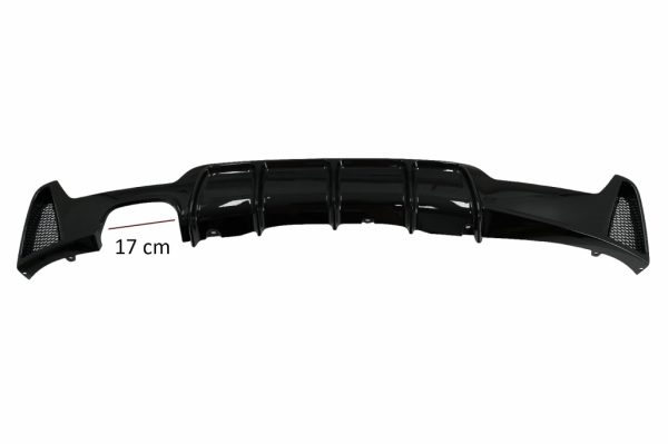 Πίσω Προφυλακτήρας Diffuser για BMW 4 Series F32 F33 F36 (2013-2019) Coupe Cabrio M Design Left Double Outlet Piano Black - Image 3