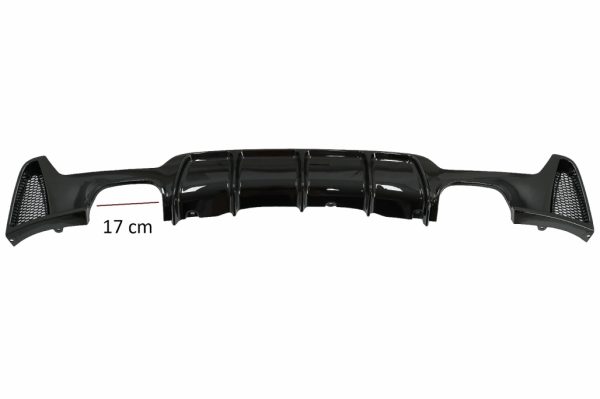 Πίσω Προφυλακτήρας Diffuser για BMW 4 Series F32 F33 F36 (2013-2019) Coupe Cabrio M Design Twin Double Outlet Piano Black - Image 3