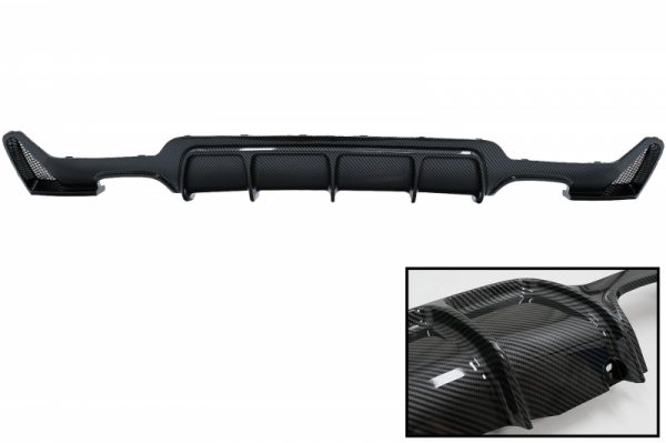 Πίσω Προφυλακτήρας Diffuser για BMW 4 Series F32 F33 F36 (2013-2019) M Performance Design Carbon Film Coating Twin Double Outlet