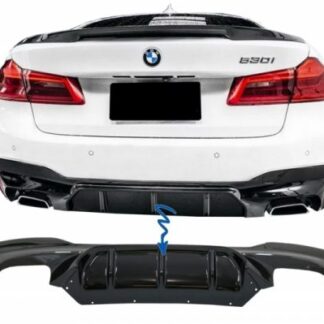 Πίσω Προφυλακτήρας Diffuser για BMW 5 Series G30 G31 Limousine Touring (2017-up) M5 Design Piano Black