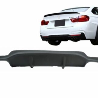 Πίσω Προφυλακτήρας Diffuser για BMW F32 F33 F36 (2013-) Coupe Cabrio 4 Series M Performance Design Twin Double Outlet