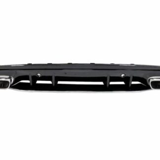 Πίσω Προφυλακτήρας Diffuser για MERCEDES C-Class W205 S205 (2014-2020) C63S Design Silver Tips μόνο για AMG Sport Line
