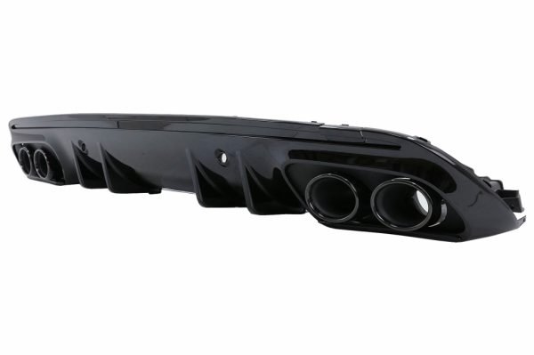 Πίσω Προφυλακτήρας Diffuser με Exhaust Muffler Tips για Mercedes C-Class W205 S205 Sport Line (2014-2020) C43 Design Night Package - Image 2