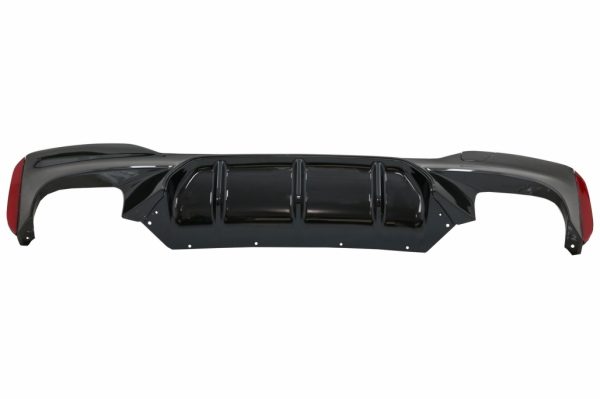 Πίσω Προφυλακτήρας Diffuser Piano Black με Exhaust Muffler Tips Black για BMW 5 Series G30 G31 Limousine Touring (2017-2020) M5 Design - Image 2