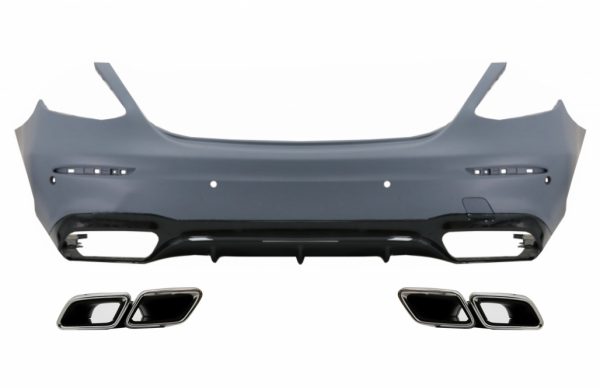 Πίσω Προφυλακτήρας με Exhaust Muffler Tips Chrome για Mercedes E-Class W213 (2016-2019) E63 Design