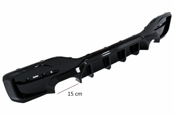Πίσω Προφυλακτήρας Spoiler Διαχύτης Diffuser Double Outlet για BMW 1 Series F20 F21 LCI (2015-2019) Piano Black - Image 3