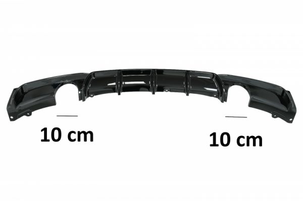 Πίσω Προφυλακτήρας Spoiler Διαχύτης Diffuser Double Outlet για Single Exhaust για BMW 3 Series F30 F31 (2011-2019) M Design Piano Black - Image 3