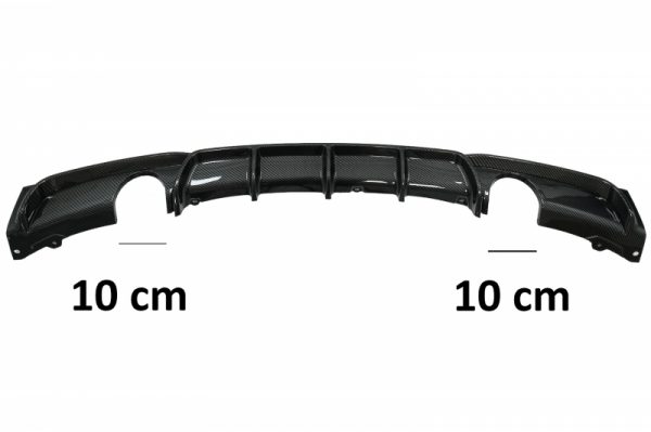 Πίσω Προφυλακτήρας Spoiler Διαχύτης Diffuser Double Outlet για Single Exhaust για BMW 3 Series F30 F31 (2011-2019) M Performance Design Carbon Film Coating - Image 2