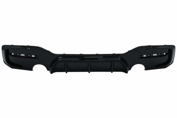 Πίσω Προφυλακτήρας Spoiler Διαχύτης Diffuser Twin Outlet Single για BMW 1 Series F20 F21 LCI (2015-2019) Piano Black - Image 2