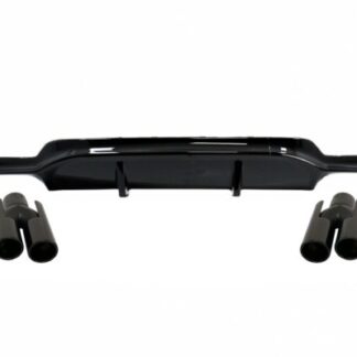 Πίσω Διαχύτης Diffuser για BMW 4 Series F32 Coupe F33 Cabrio F36 Gran Coupe (2013-) Απολήξεις Εξάτμισης Μπούκες Piano Black M Design