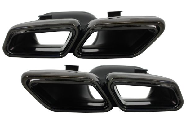 Απολήξεις Εξάτμισης Μπούκες για Mercedes Benz S-Class W222 E-Class W212 S212 Facelift CLS W218 SL-Class R231 E65 S65 SL65 A-Design Black Edition