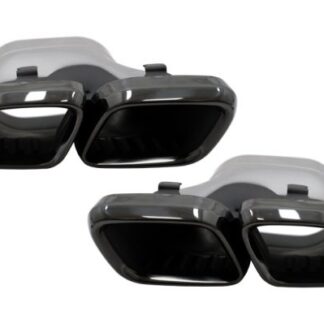 Απολήξεις Εξάτμισης Μπούκες για Mercedes C-Class W205 S205 C205 A205 C63 C63S Facelift (2019-up) Black
