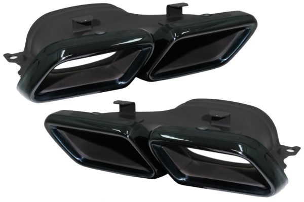 Απολήξεις Εξάτμισης Μπούκες για Mercedes C-Class W205 S205 C205 A205 E-Class W213 S-Class W222 GLE C292 GLE W166 GLC W253 X253 C253 C217 (2014-up) Black Emerald