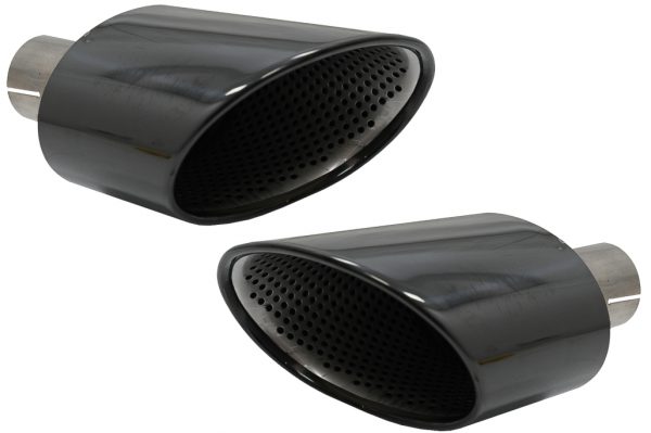 Απολήξεις Εξάτμισης Μπούκες Tail Pipes για Audi A4 B9 (2016-2019) A5 F5 (2017-2019) Black