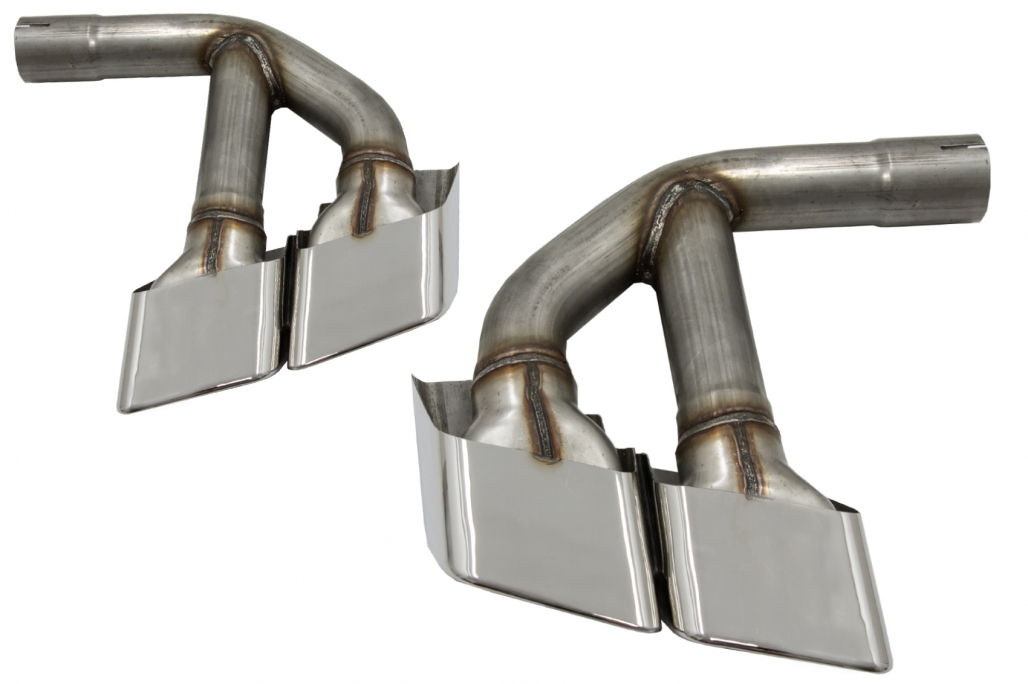 Απολήξεις Εξάτμισης Μπούκες Tail Pipes για Audi Q7 4M (2015-2019) SQ7 Design Chrome μόνο 3.0 Petrol/Gasoline - Image 2