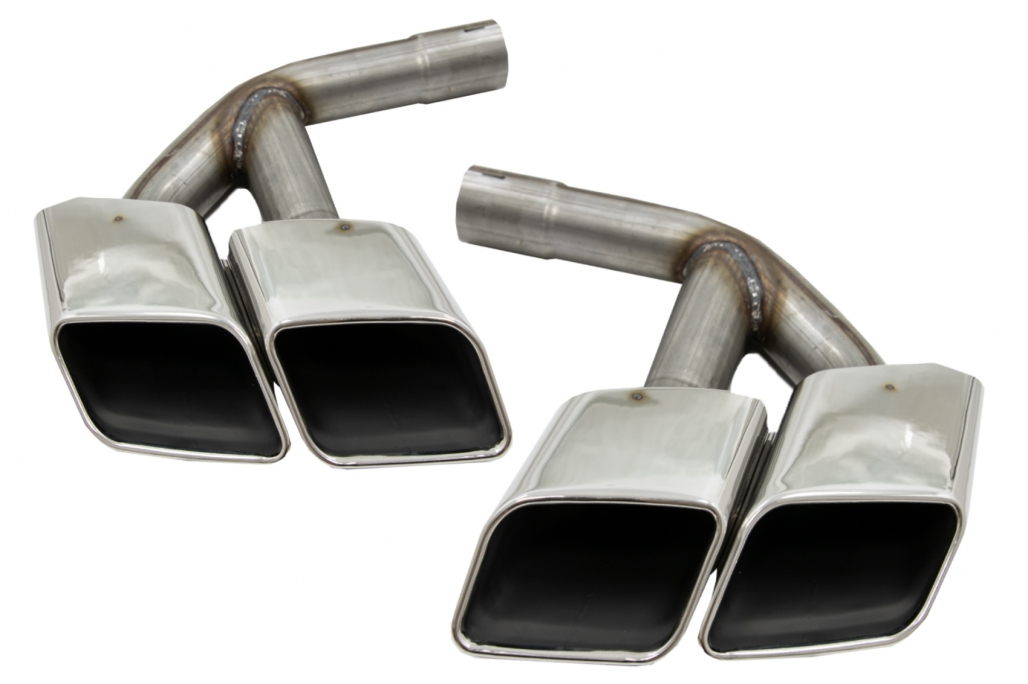 Απολήξεις Εξάτμισης Μπούκες Tail Pipes για Audi Q7 4M (2015-2019) SQ7 Design Chrome μόνο 3.0 Petrol/Gasoline