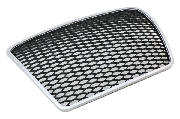 Badgeless Μπροστινή Μάσκα για Audi A6 4F C6 (2004-2011) Honeycomb RS Design Silver Border - Image 2