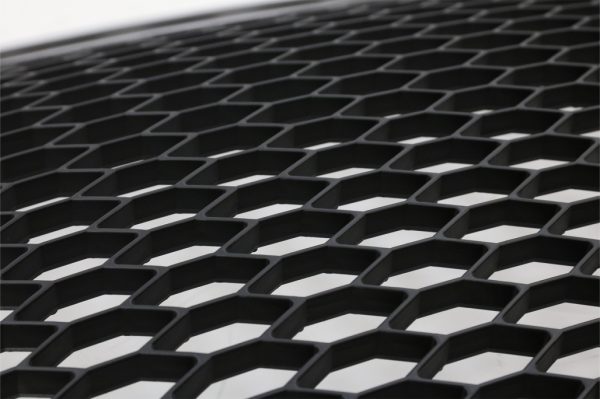 Badgeless Μπροστινή Μάσκα για Audi A6 4F C6 (2004-2011) Honeycomb RS Design Silver Border - Image 3