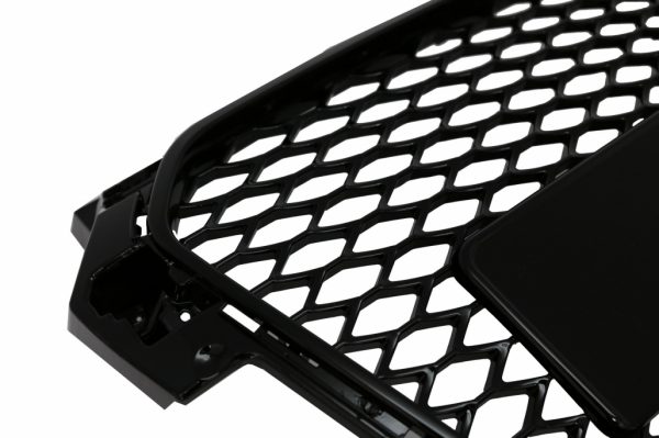 Badgeless Μπροστινή Μάσκα για AUDI A1 8X (2010-2014) RS1 Design Piano Black - Image 3