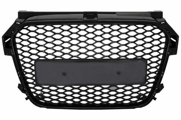 Badgeless Μπροστινή Μάσκα για AUDI A1 8X (2010-2014) RS1 Design Piano Black
