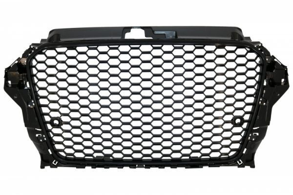 Badgeless Μπροστινή Μάσκα για AUDI A3 8V (2012-2016) RS3 Design Piano Black