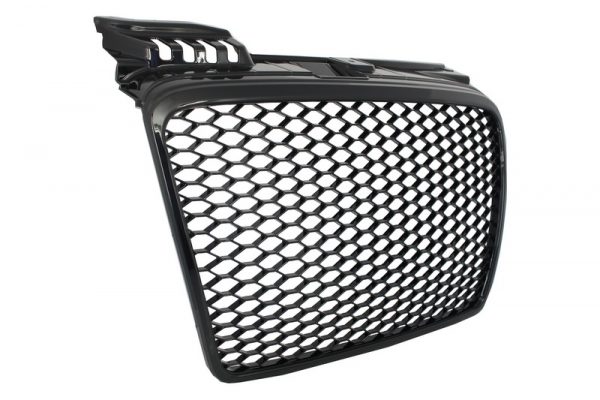 Badgeless Μπροστινή Μάσκα για Audi A4 B7 (2004-2008) RS4 Piano Black - Image 2
