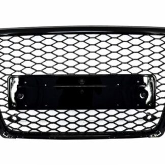 Badgeless Μπροστινή Μάσκα για AUDI A4 B8 (2008-2011) RS4 Design Piano Black