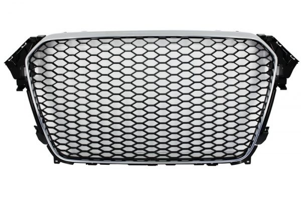 Badgeless Μπροστινή Μάσκα για AUDI A4 B8 Facelift (2012-2015) RS Design με και χωρίς PDC - Image 2
