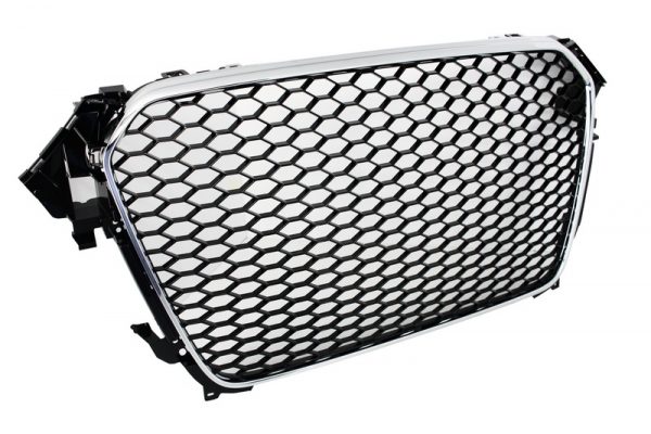 Badgeless Μπροστινή Μάσκα για AUDI A4 B8 Facelift (2012-2015) RS Design με και χωρίς PDC - Image 3