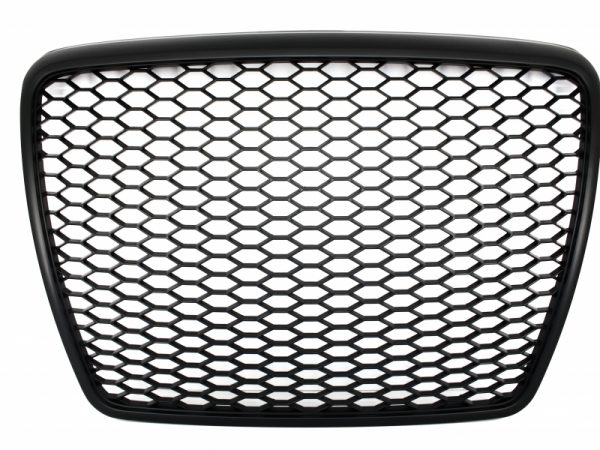 Badgeless Μπροστινή Μάσκα για AUDI A6 4F2 4F C6 (2004-2011) RS Design Matte Black